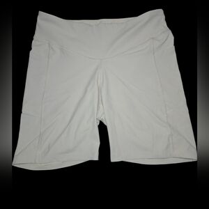 Old Navy Active Powersoft Women's Cream Bike Shorts, XL